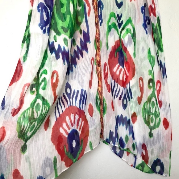 New Zara Printed Kaftan Dress Cover Up - Picture 14 of 15